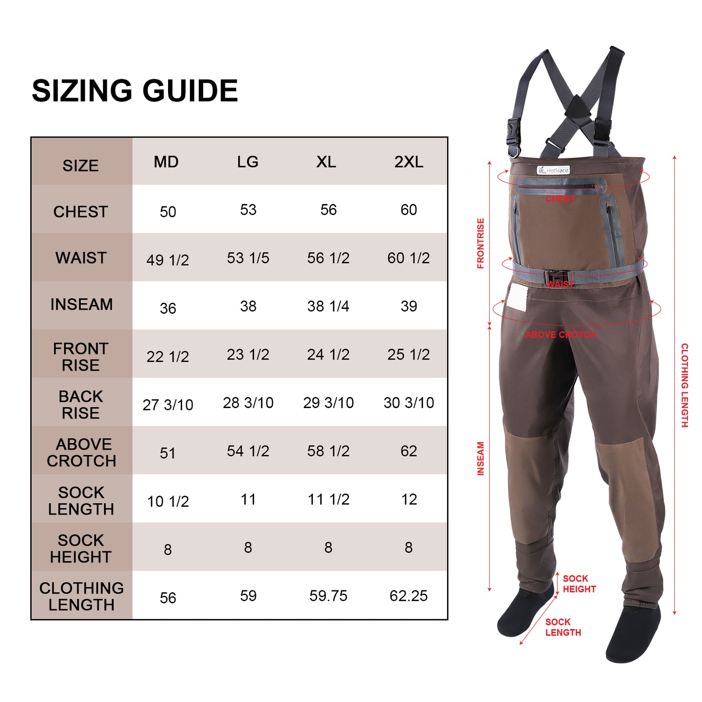 Breathable Stocking Foot Waterproof  Fishing Wader for Men and Women